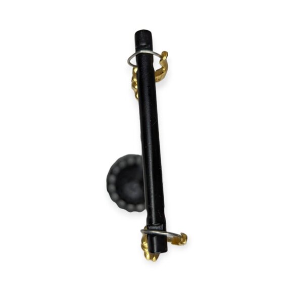 Faux Gold & Faux Pearl Dangle Earrings - Picture 5 of 8